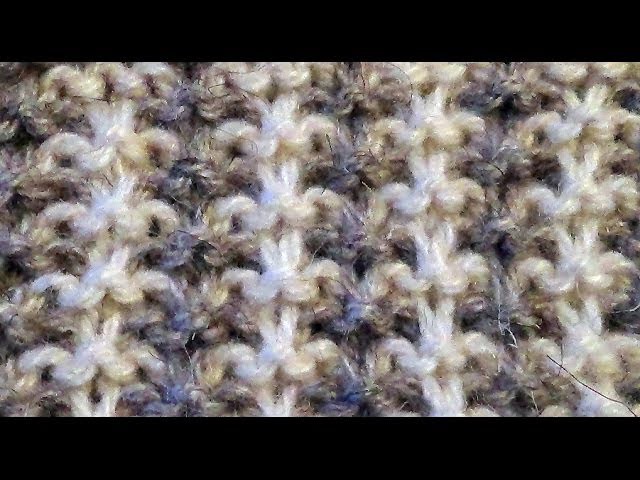Двухцветный узор спицами. patterns for knitting