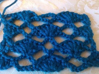 Easy crochet shells and arches pattern for scarfs, shawls, dishcloths, blankets, etc