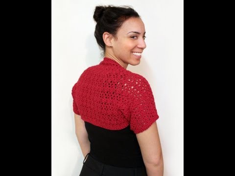 Easy Crochet Shrug - lacy springtime shrug