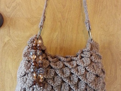 How to #Crochet Crocodile stitch Handbag Purse #TUTORIAL