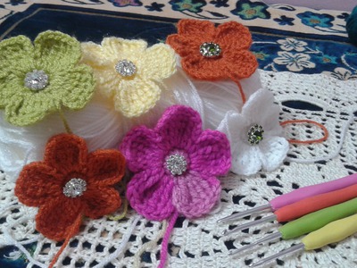 How to : crochet flower step by step ( video tutorial )