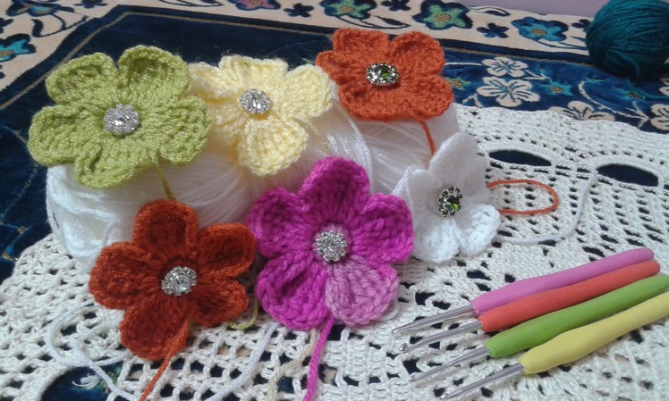 How to : crochet flower step by step ( video tutorial )