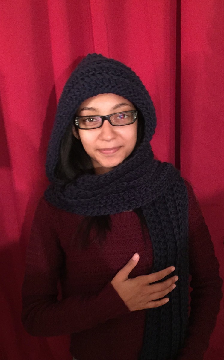 How To Crochet The Keep Me Warm Hooded Scarf Tutorial