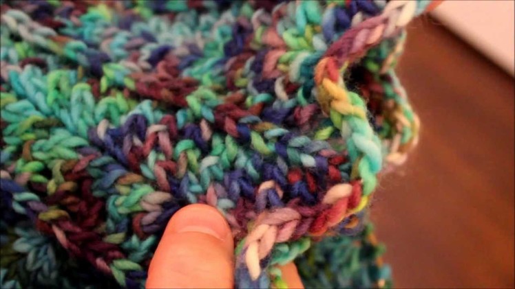 How to knit the feather and fan stitch. A