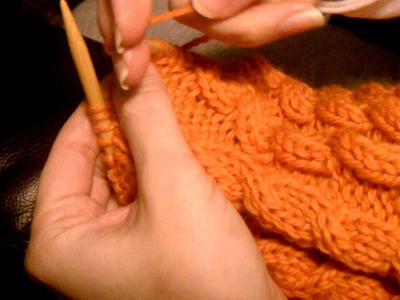 Knitting cables WITHOUT a cable needle