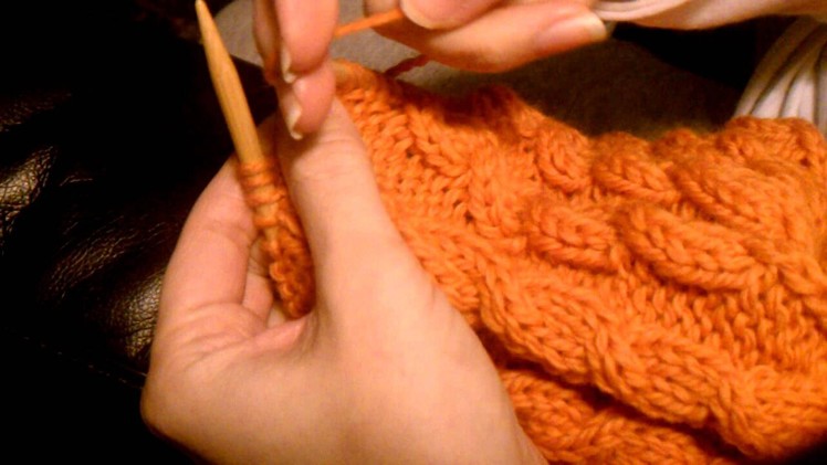 Knitting cables WITHOUT a cable needle