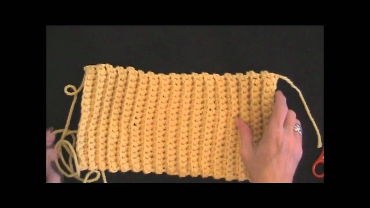 Learn How to Crochet Ribbed Hat Sewing Together - Left Handed