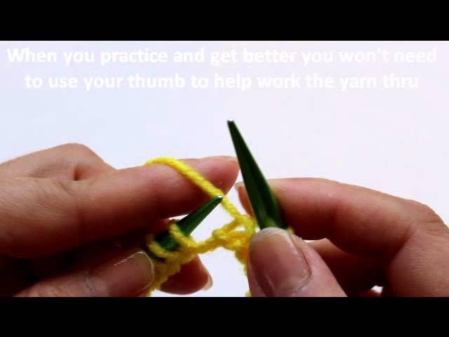 Learn to #knit -  Purl Stitch