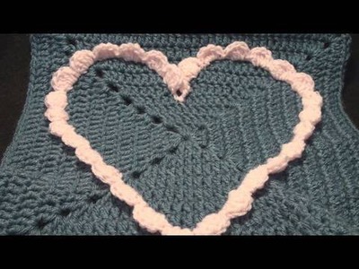 Left Hand Commemorative Large Crochet Heart Granny Square Crochet Geek
