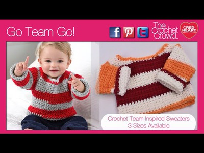 Left Hand: Go Team Go Crochet Sweater Tutorial