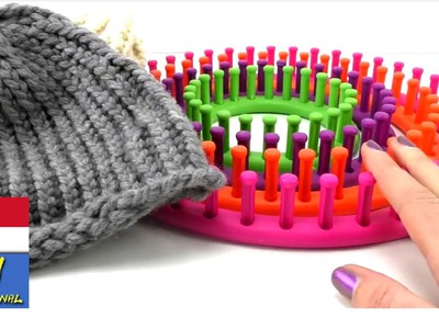 Merajut topi dingin lingkaran dengan knitting ring untuk pemula