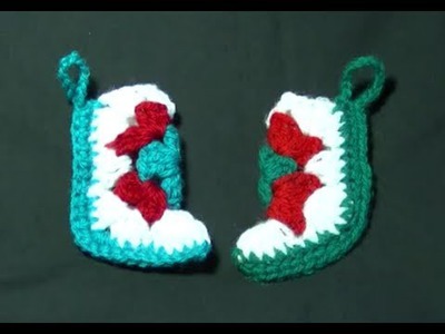 Mini Christmas Stocking Crochet Tutorial