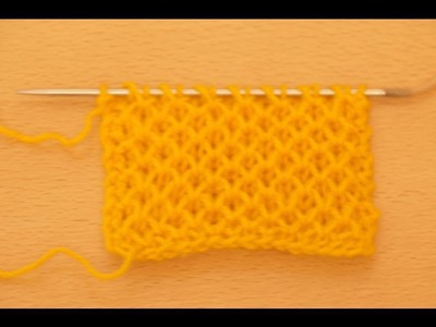 Схема вязания спицами. Узор соты.  Scheme knitting. honeycomb pattern