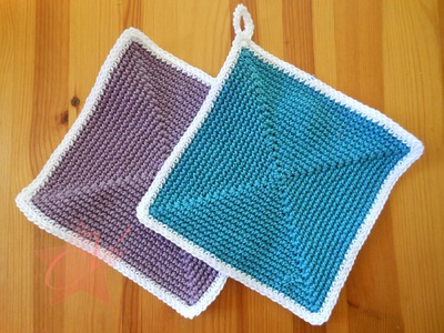 Simple and Easy Square Crochet Pot-holder - Tutorial