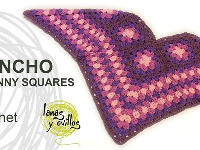 Tutorial Poncho Crochet o Ganchillo Granny Squares