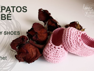 Tutorial Zapatos Bebé Crochet o Ganchillo Baby Shoes (English Subtitles)