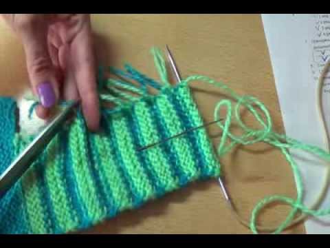 Вязание пинеток спицами Шаг 7.  Knitting bootees spokes Step 7