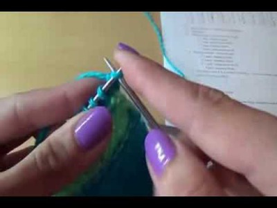 Вязание пинеток спицами Шаг 6.  Knitting bootees spokes Step 6