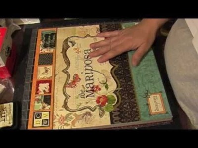 12 x 12 scrapbook layout using maricposa papers part 1
