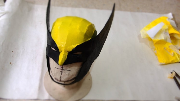 #55: Wolverine Cowl DIY Part 2 - Paper-Mache & Paint (template available)
