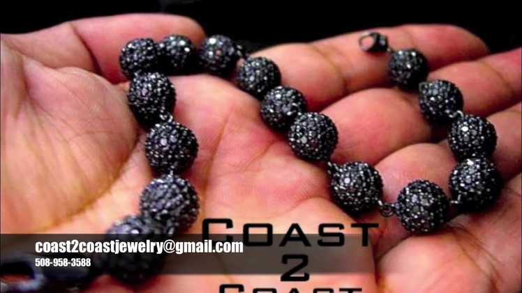 Black Diamond Bead Bracelet For Sale