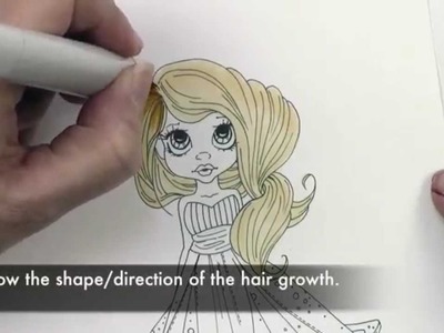 Copic in the Craft Room: Coloring Long, Wavy Hair