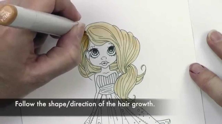 Copic in the Craft Room: Coloring Long, Wavy Hair