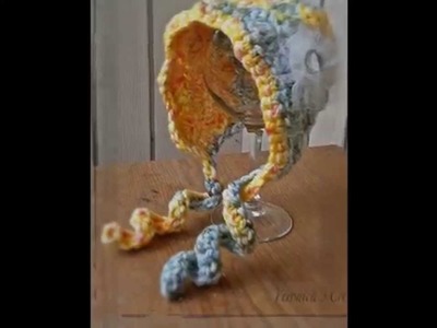 Crochet Baby Bonnet Pattern *Scalloped Bonnet*
