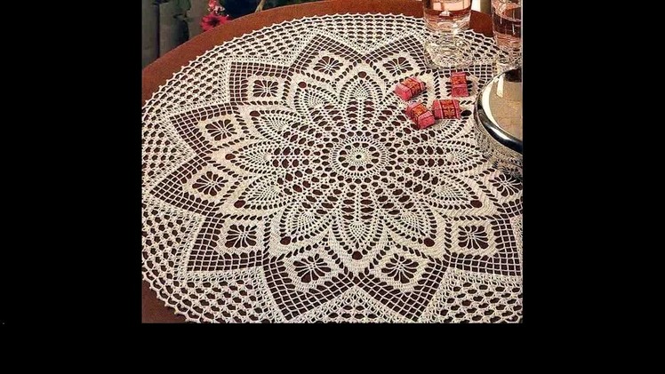 Crochet crochet tablecloth tutorial
