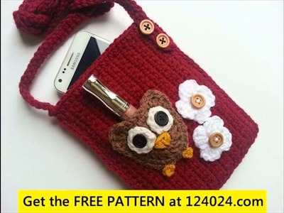 Crochet owl purse