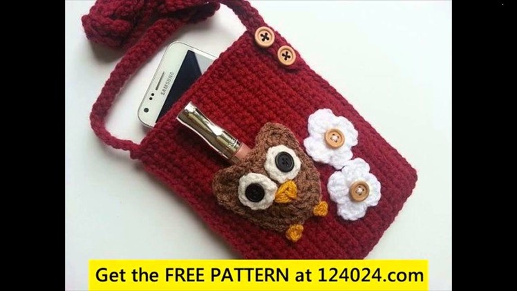 Crochet owl purse