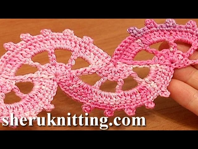 Crocheted Lace Tutorial 6 part 2 of 2 How to Crochet Tapes