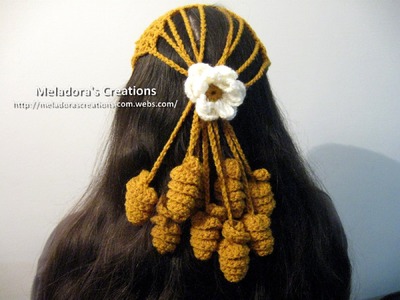 Crocheted Mesh Twirly Head Cover - Left Handed Crochet Tutorial