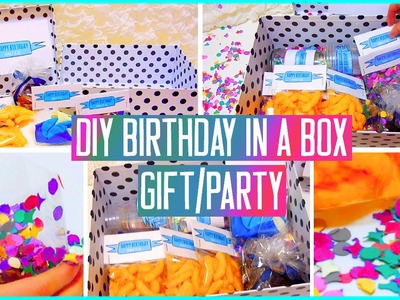 DIY Birthday in a box! Throw a mini party for your friend! Gift idea