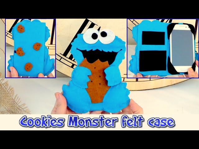 DIY crafts: mobile felt case like the Cookie Monster, easy crafts Isa ❤️