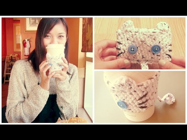 DIY ✂ Crochet Cat Cup Cozy | enchantelle