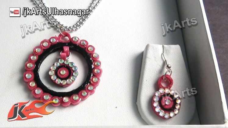 DIY How to make Paper Quilling Jewelry Set - JK Arts 379