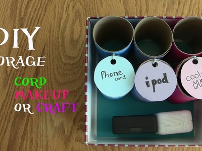 DIY: How to make your own Cord, Makeup, or Craft Storage
