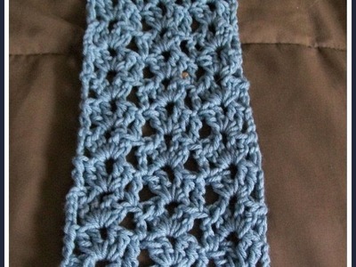 Easy Crochet Lacy Shell Scarf Pattern