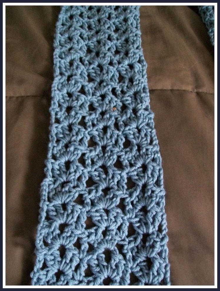 Easy Crochet Lacy Shell Scarf Pattern