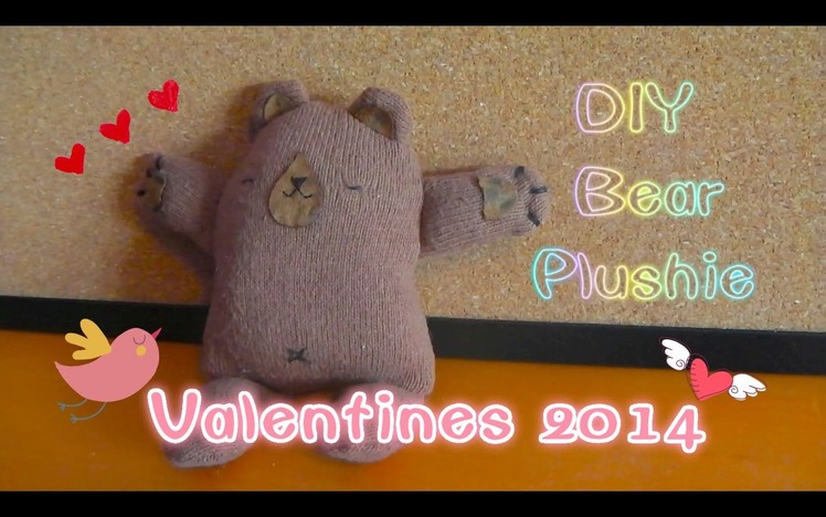✄Easy DIY✄ ❤Gift Idea❤ DIY Bear Plushie for Valentines 2014 [Gifts for him]