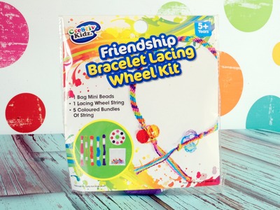 Friendship Bracelet Lacing Wheel Kit Cre8tiv Kidz Tutorial Review Home Made DIY $2 Craft Jewellery