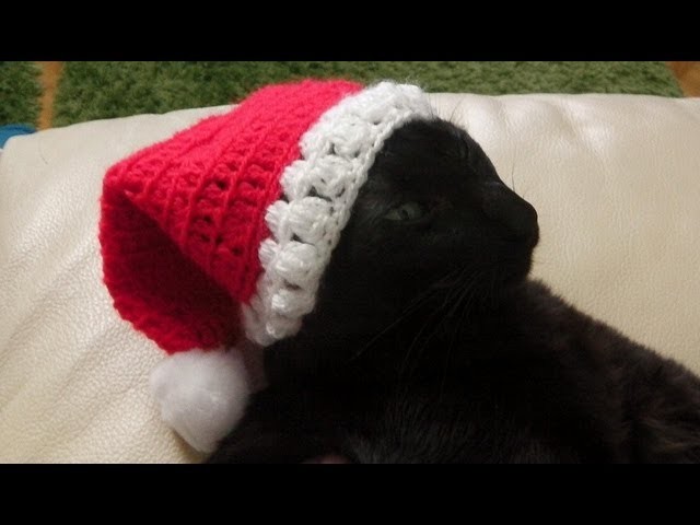 How to crochet a Santa hat for lefties