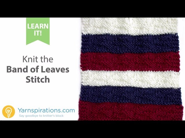 How to Knit the Band of Leaves Stitch and Change Colors