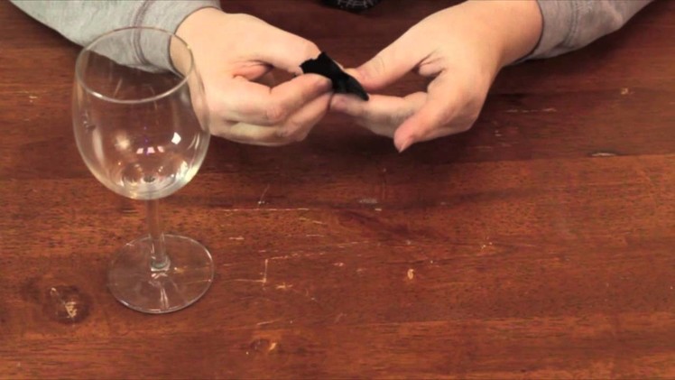 How to Make a Ribbon Bow Tie for the Toasting Glasses : Decorative Crafts for All!