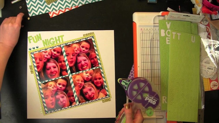 Howto Use Chevron and Hexagon Trend Scrapbook Page Layout