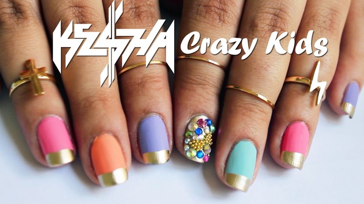 Ke$ha Crazy Kids Nails ♥ Tutorial
