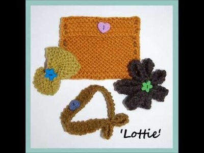 Lottie Odd Ball Knits Stash Buster DK Yarn Purse Corsages Wristlet Knitting Pattern