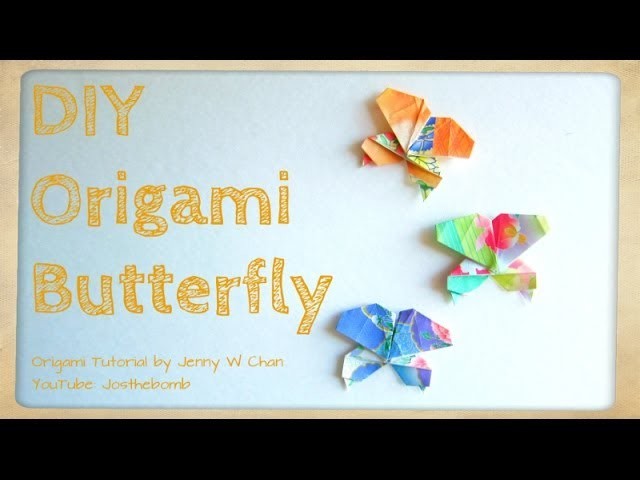 Origami Butterfly - How to Fold a Butterfly - Easy Paper Crafts for Kids - Spring Decoration