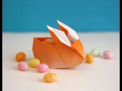 Origami Easter Bunny Container.Basket (Full HD)